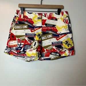J. Crew City Fit Chino Canvas Shorts Ship Nautical Grace Line 6